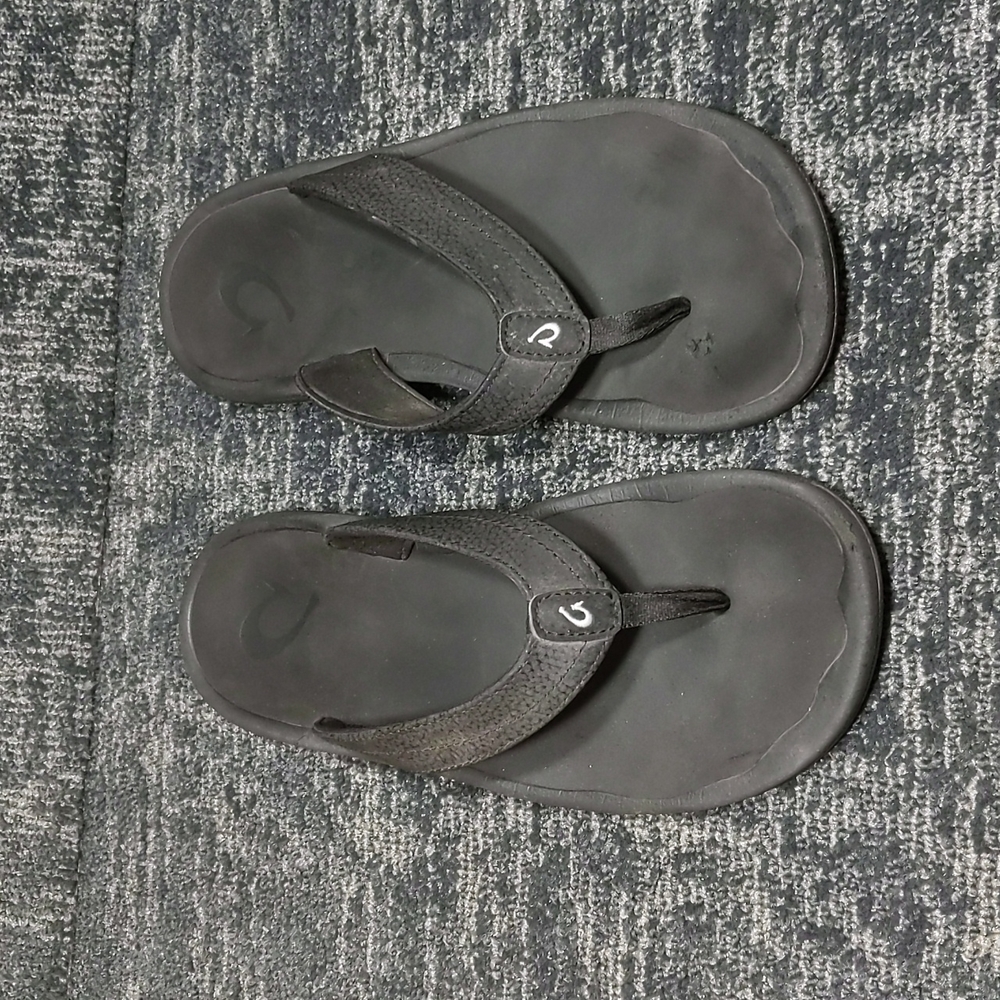 Olukai Ohana W Women's Black Size 9 Black Flip Flops